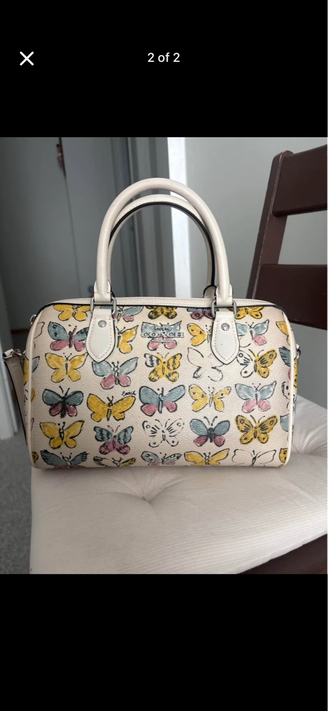 Coach Butterfly Print Satchel Bag