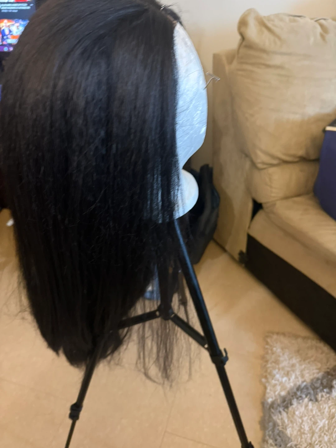 Black Long Wavy Wig