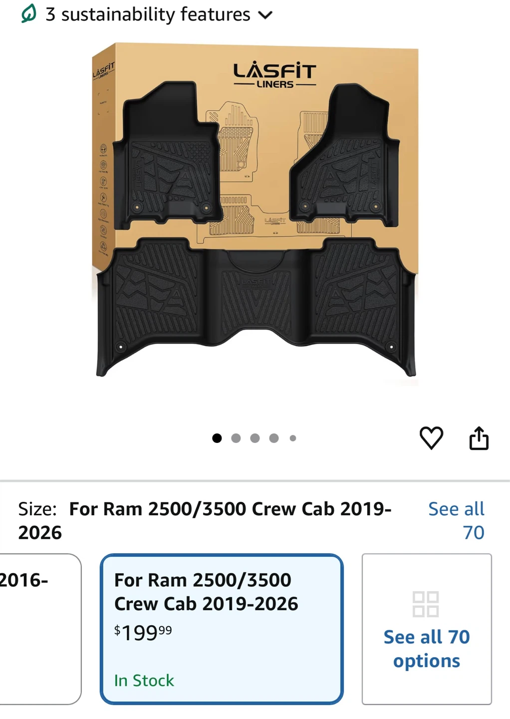 Floor Mats for Ram 2500/3500 Crew Cab 2019-2026