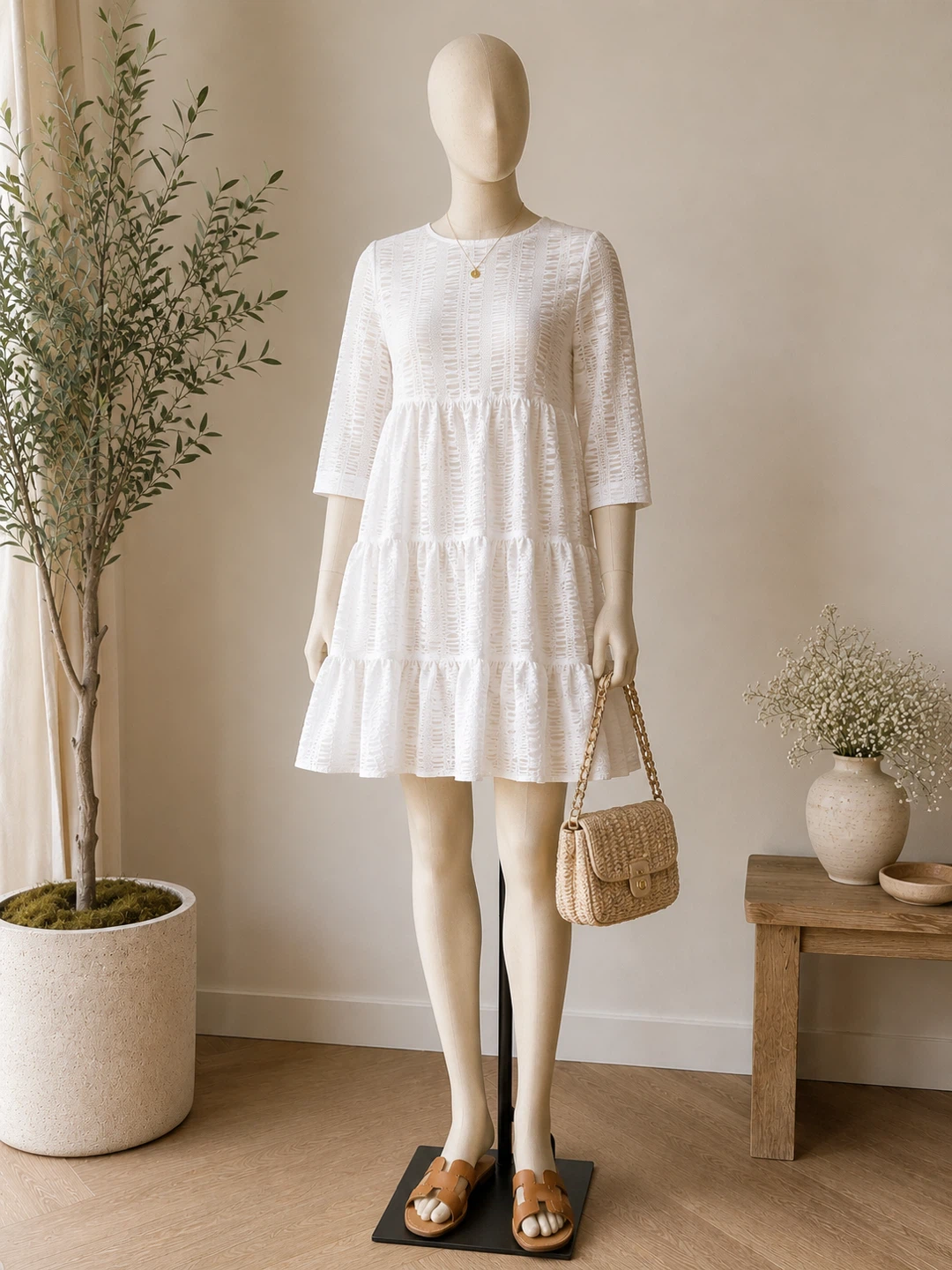 ZARA White ruffle Dress - photo 2