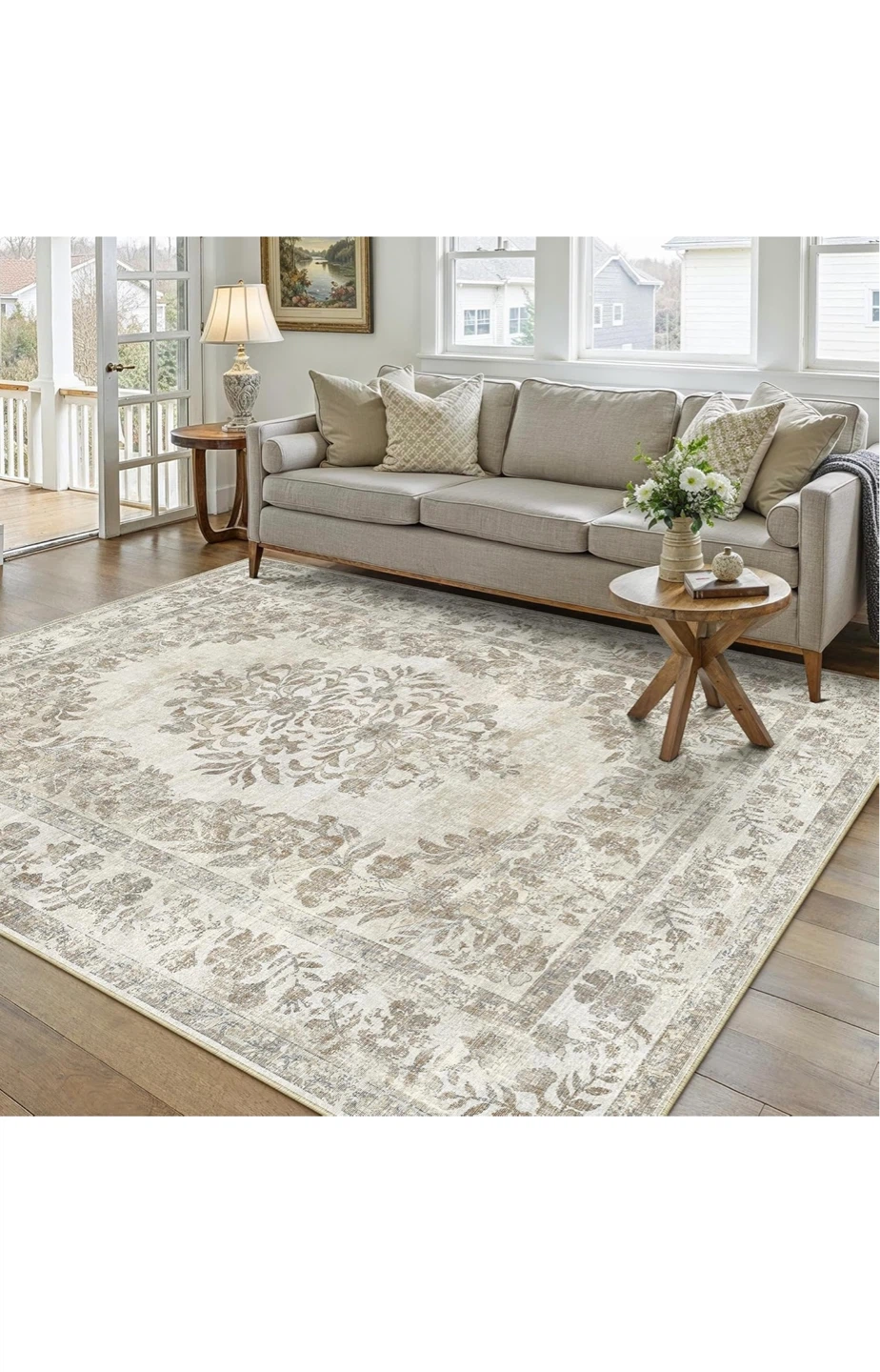 Vintage Floral Area Rug 6x 9 - photo 5