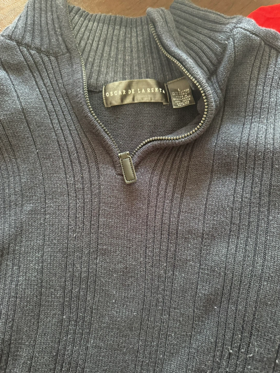 Oscar de la Renta Men's 1/4 Zip Sweater