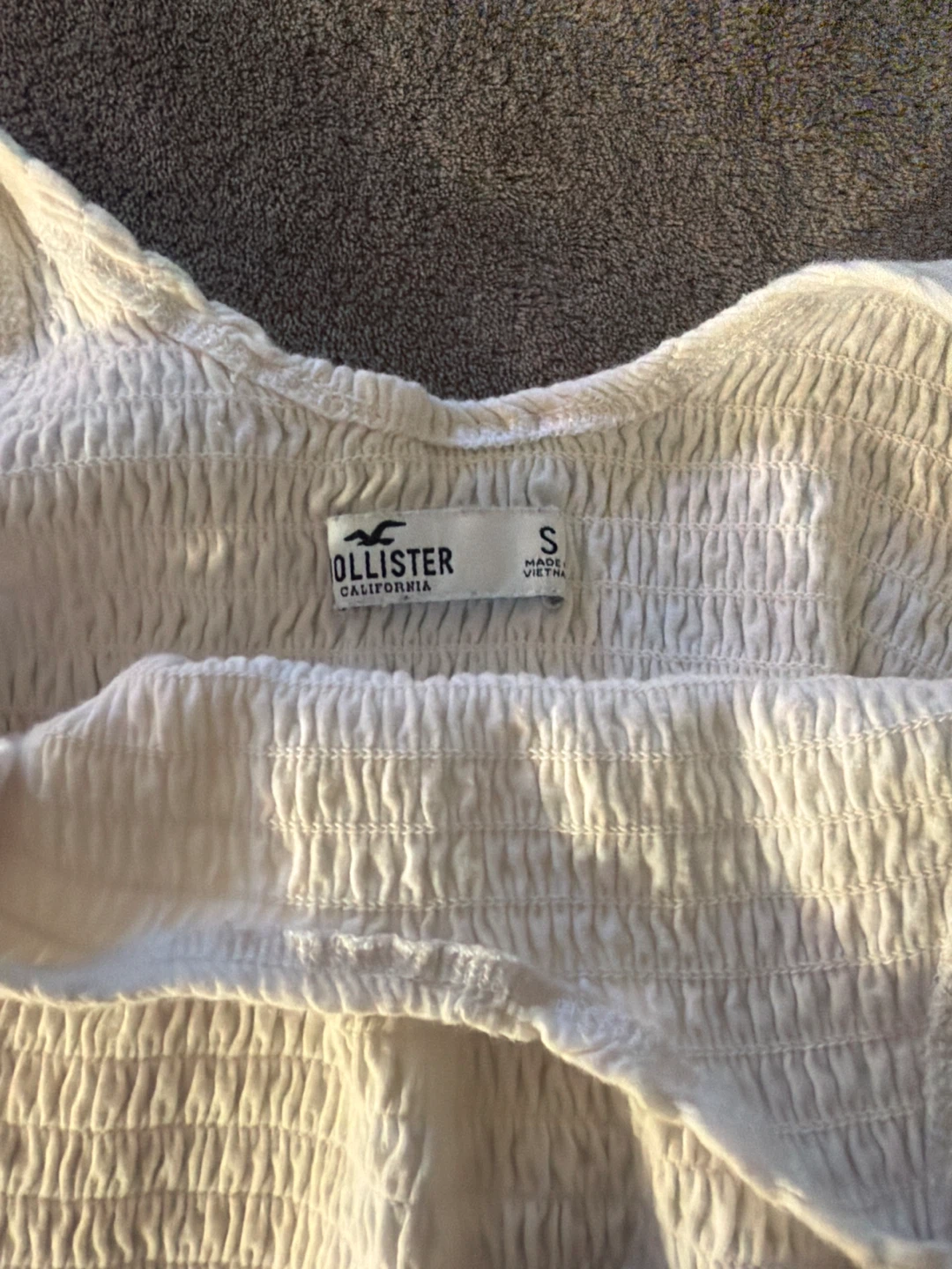 Hollister White Smocked Tank Top - photo 3