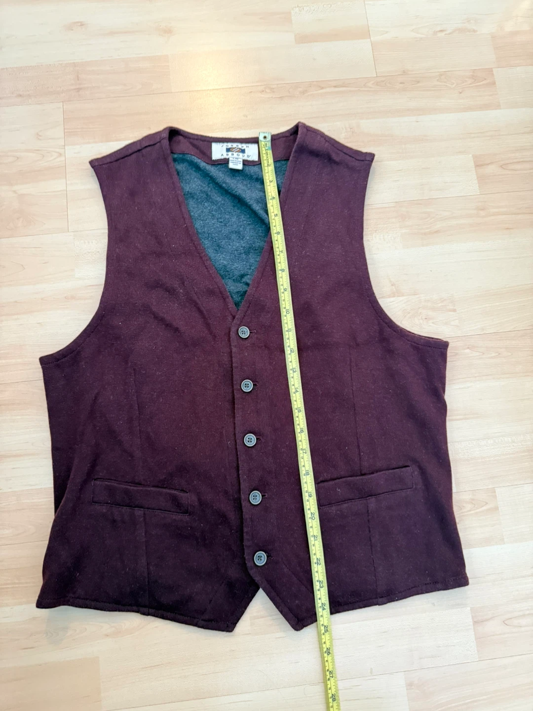 Joseph Abboud burgundy vest size L - photo 4