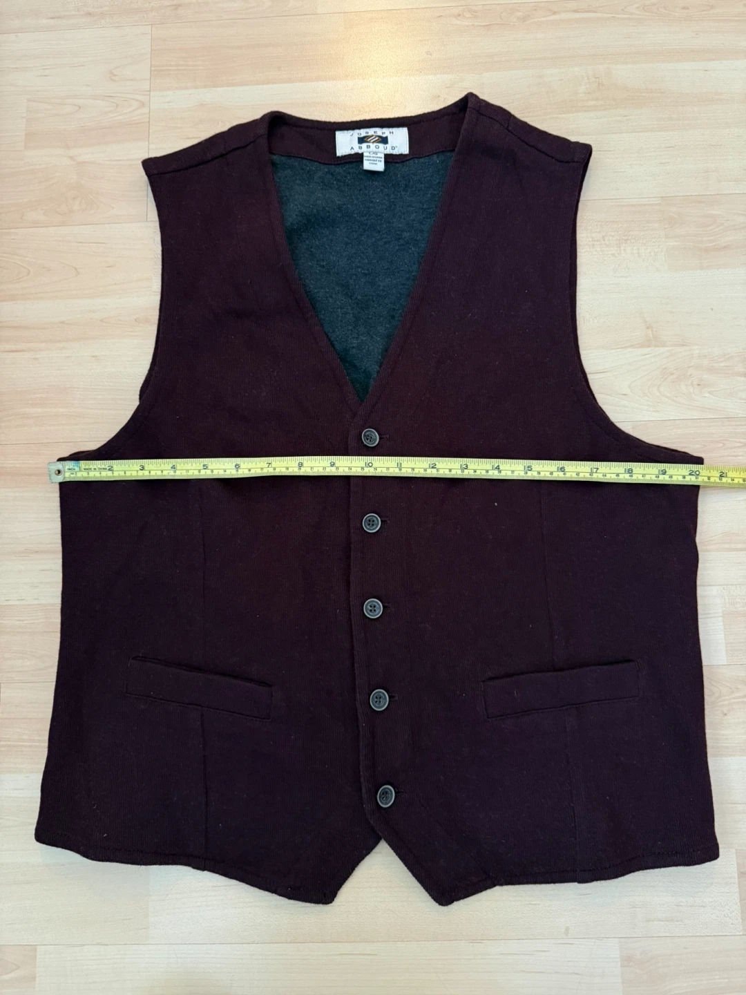 Joseph Abboud burgundy vest size L - photo 2