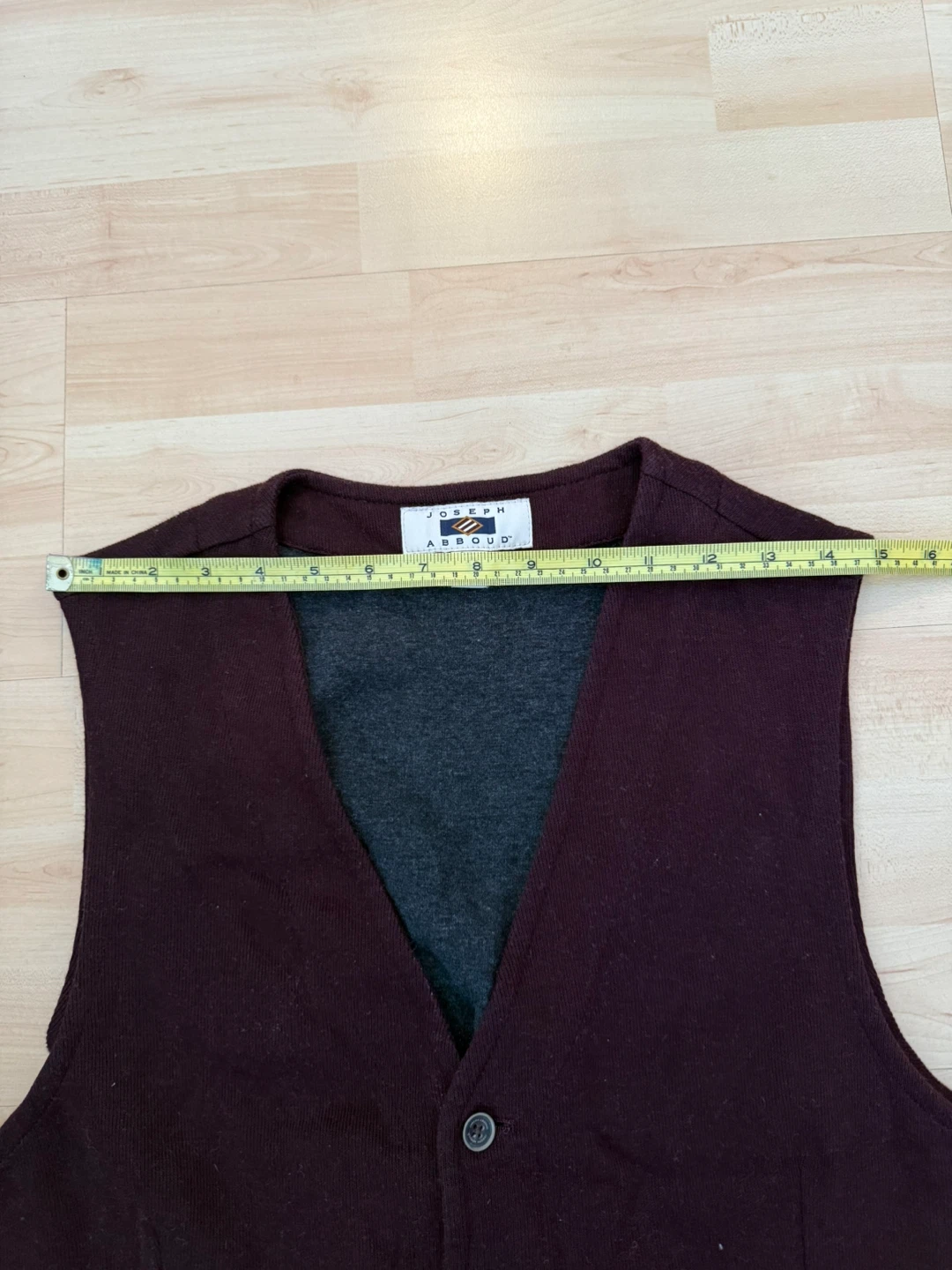 Joseph Abboud burgundy vest size L - photo 3