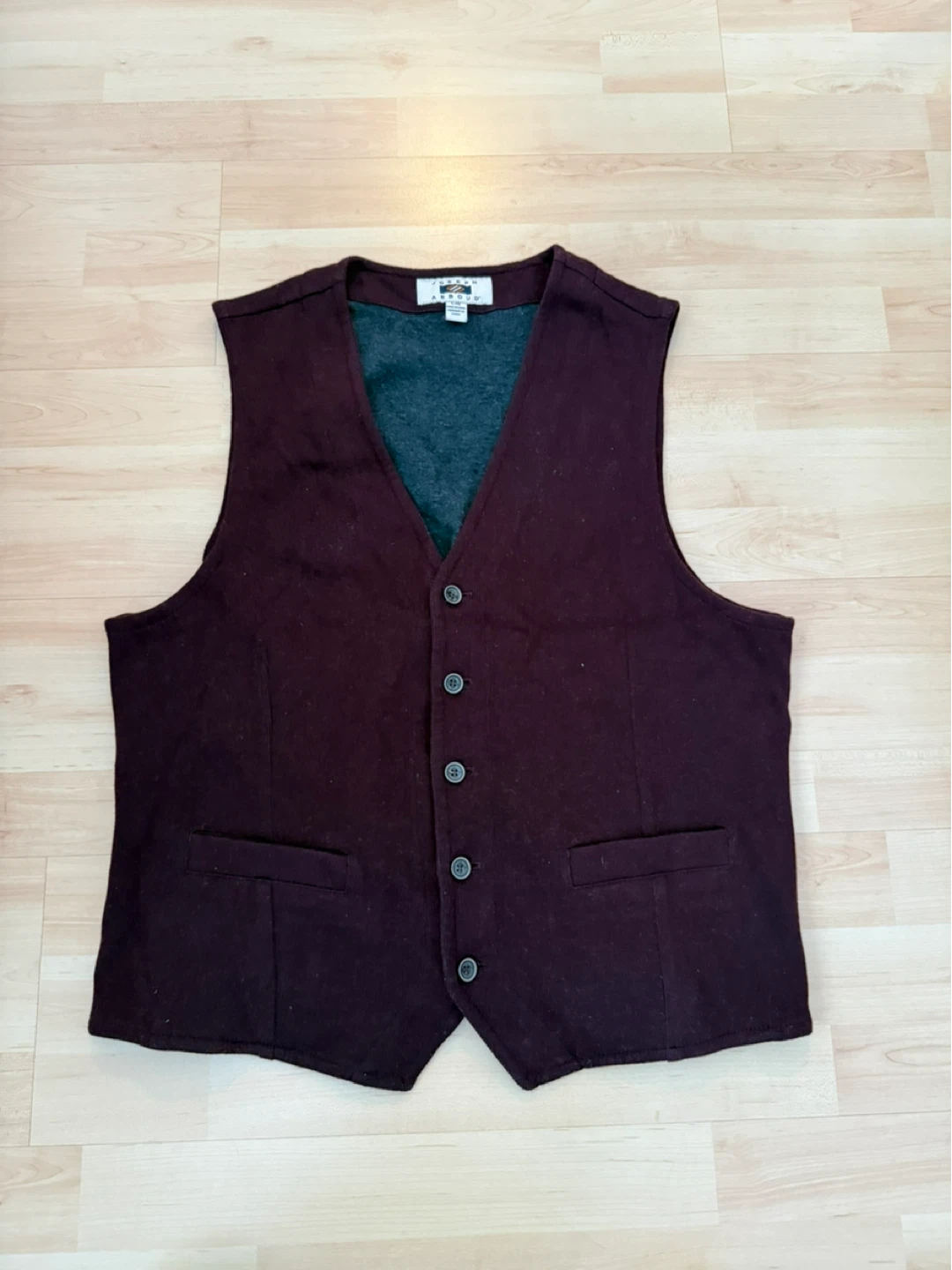 Joseph Abboud burgundy vest size L