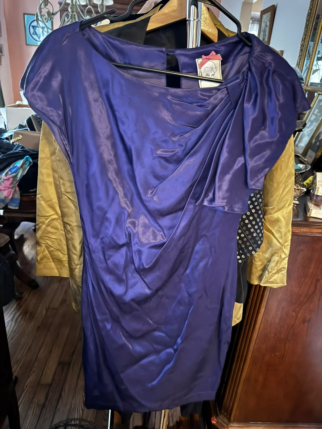 Yoana Baraschi Purple Ruched Dress Size 4