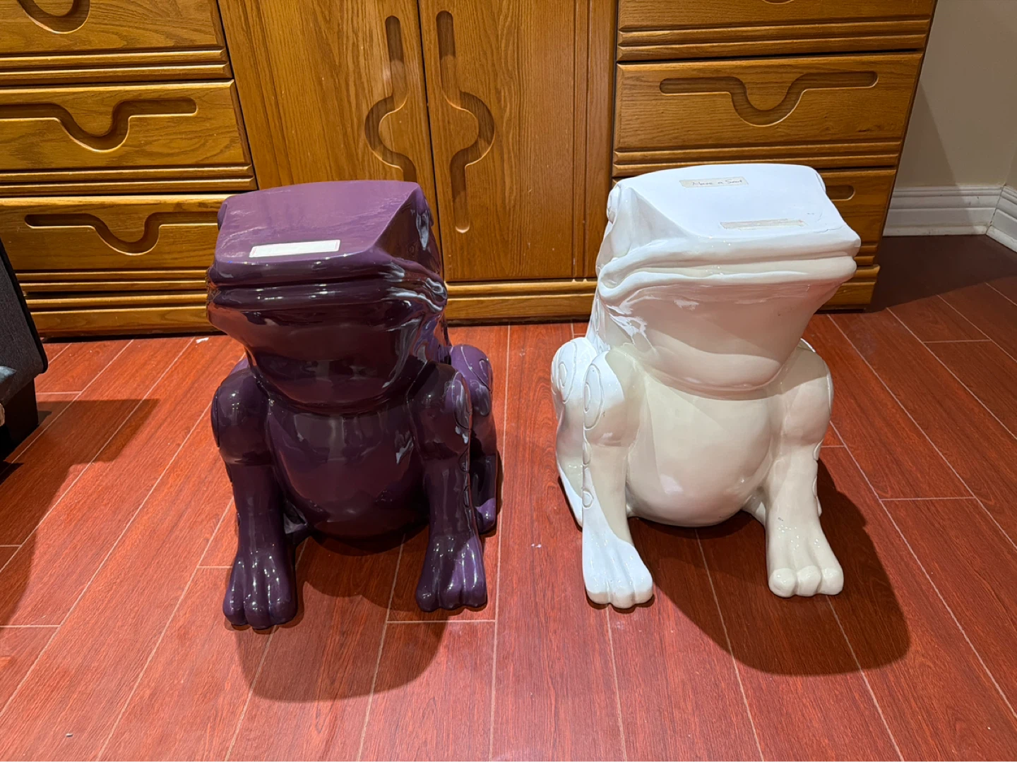Frog Garden Stool / Side Table (Set of 2)