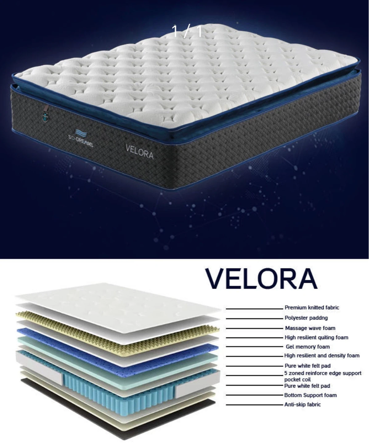 SO Dreams VELORA Mattress - photo 2