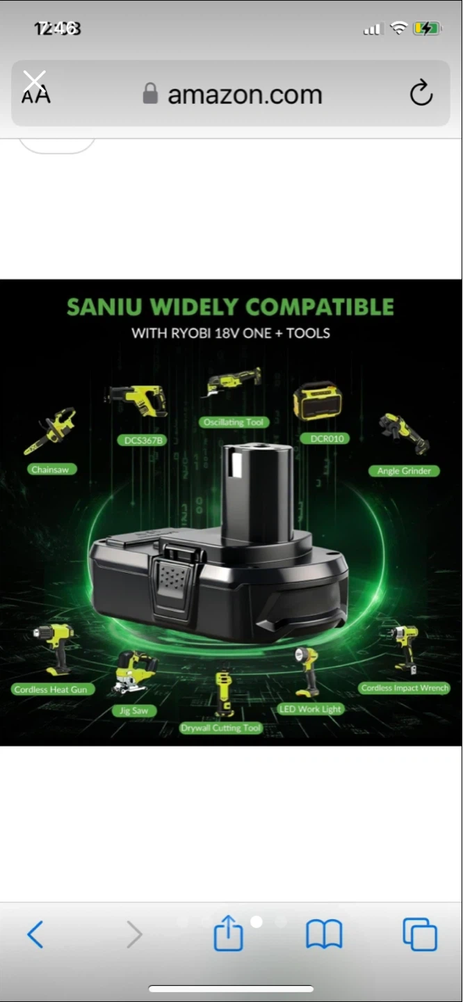 Saniu 8.0 Battery Replacement Housing for Ryobi 18V One+ Tools - photo 4