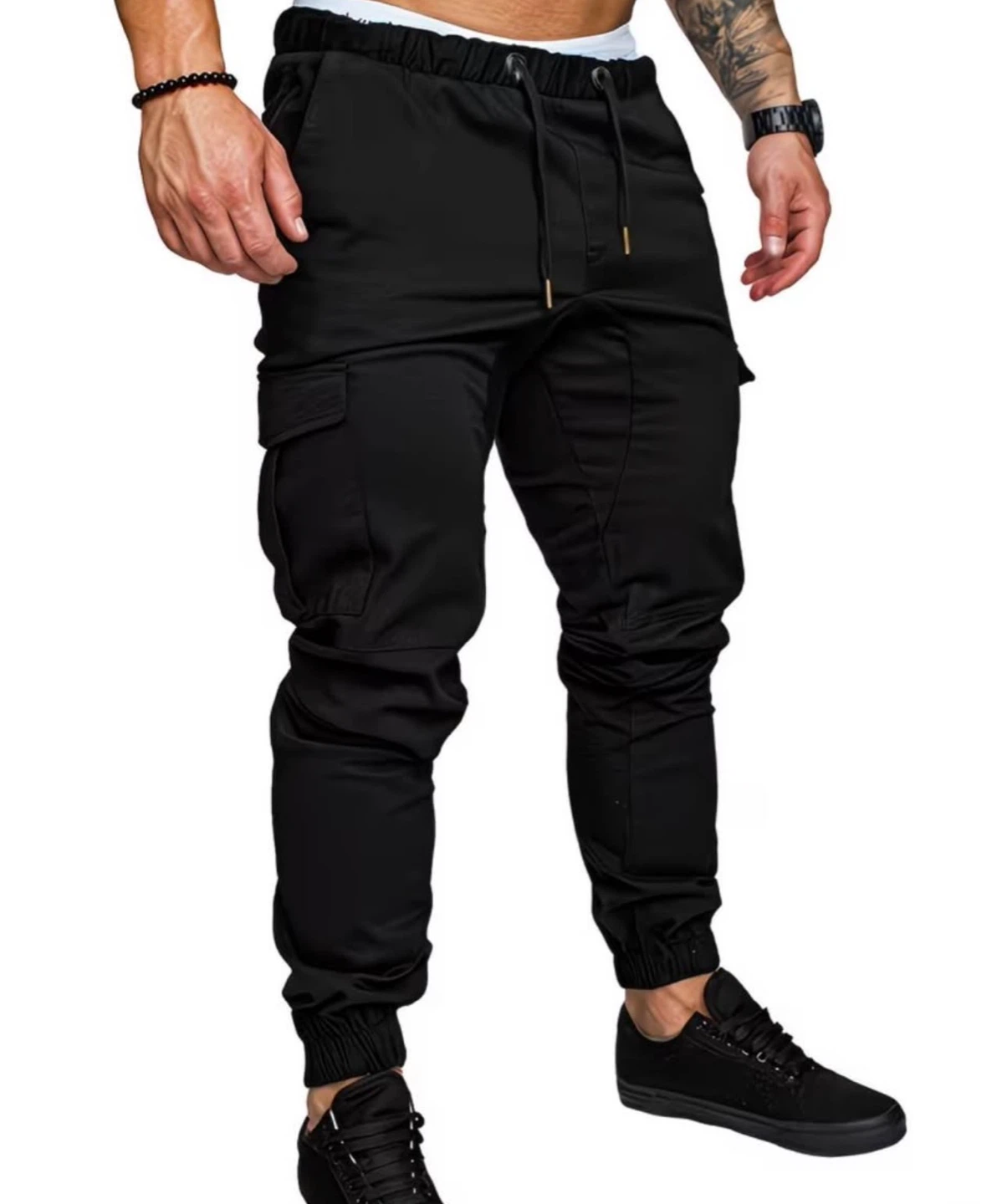 Men’s Brand new Black Cargo Jogger Pants. Size XXL