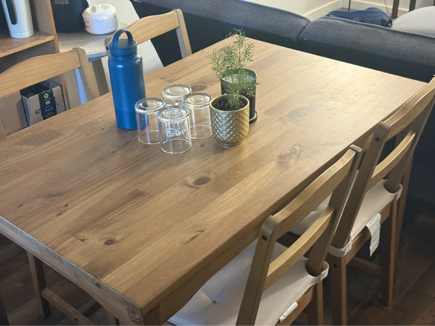 Wooden Dining Table and Chairs Set