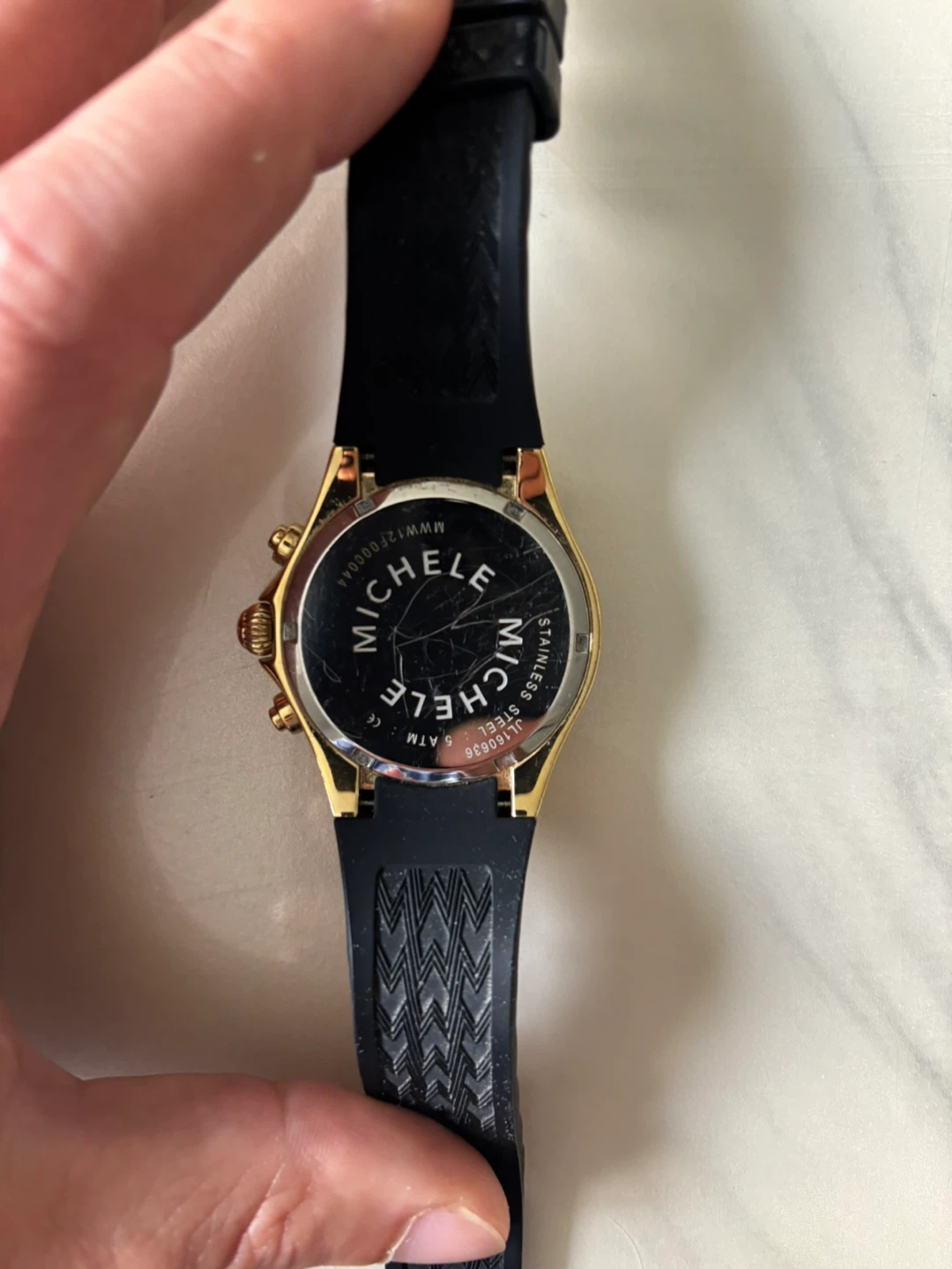 Michele Tahitian Jelly Bean watch with black strap - photo 4