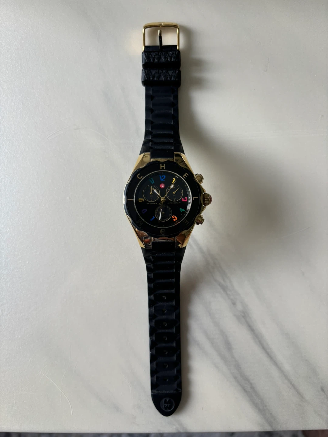 Michele Tahitian Jelly Bean watch with black strap - photo 2