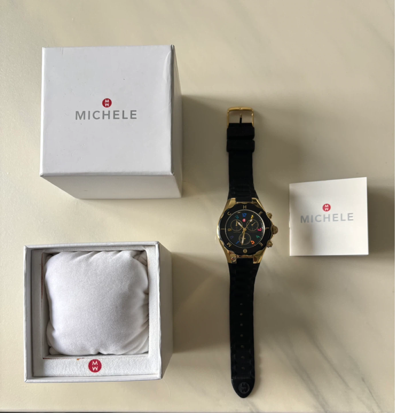 Michele Tahitian Jelly Bean watch with black strap - photo 3