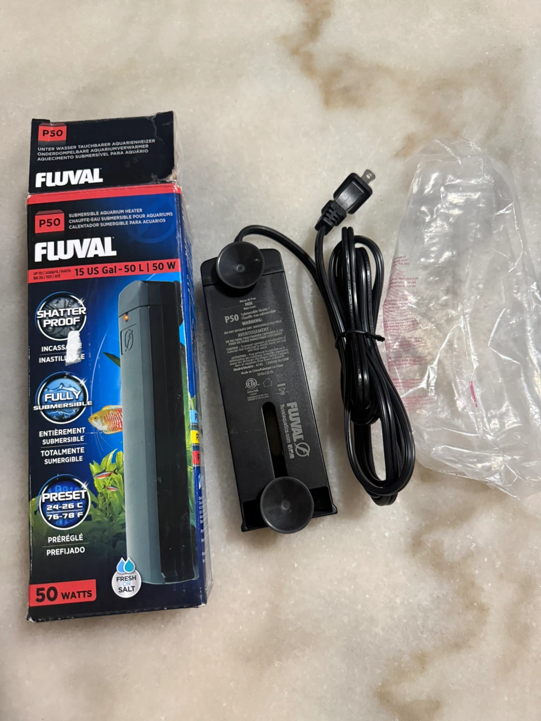 NEW P50 Submersible Aquarium Heater