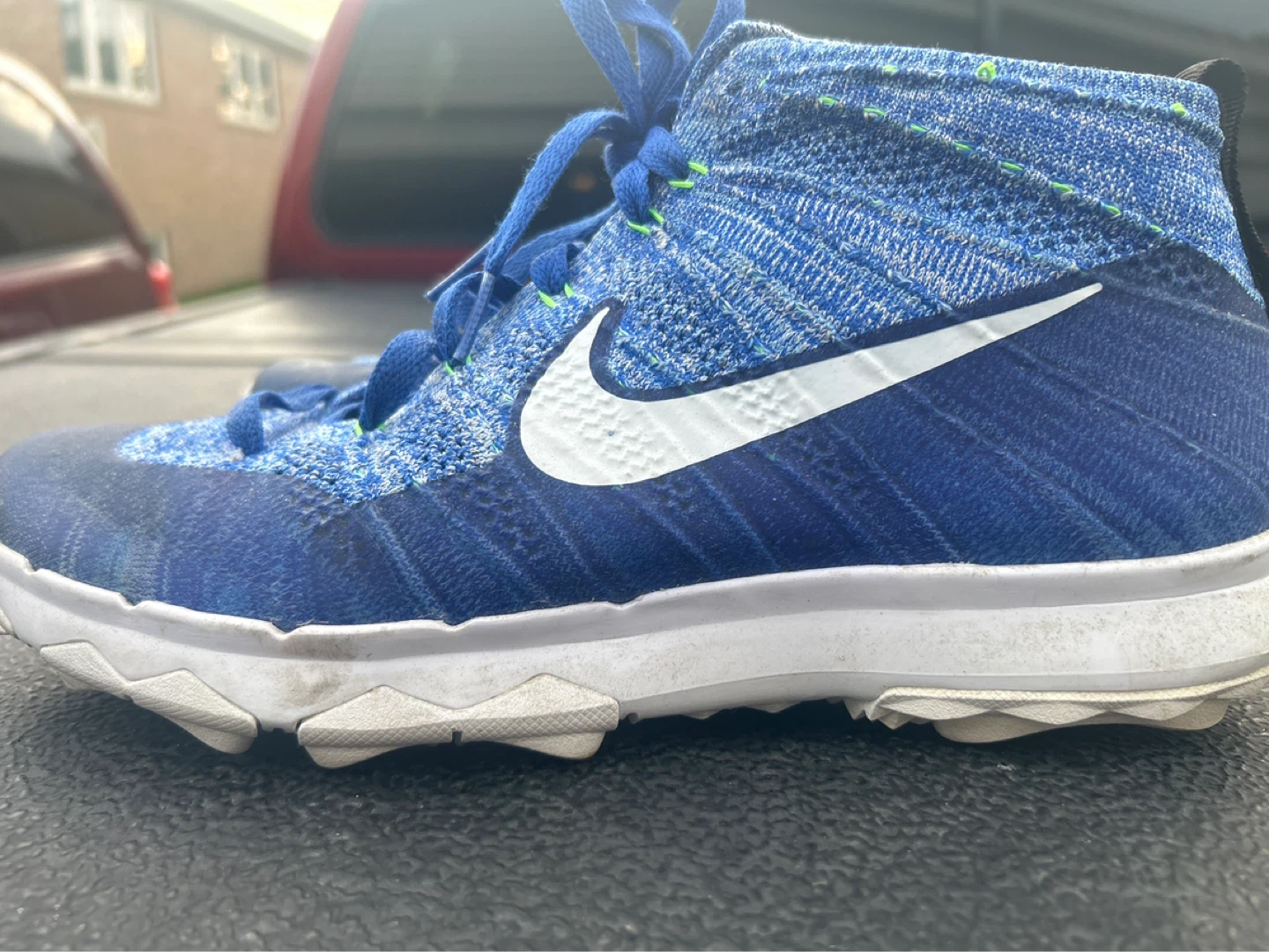 Nike Blue Flyknit Running Shoes Men's Size 9.5 - photo 2