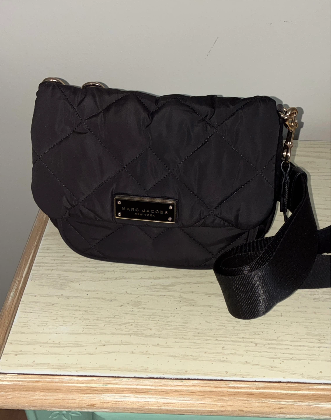 Marc Jacobs Black Quilted Nylon Bag