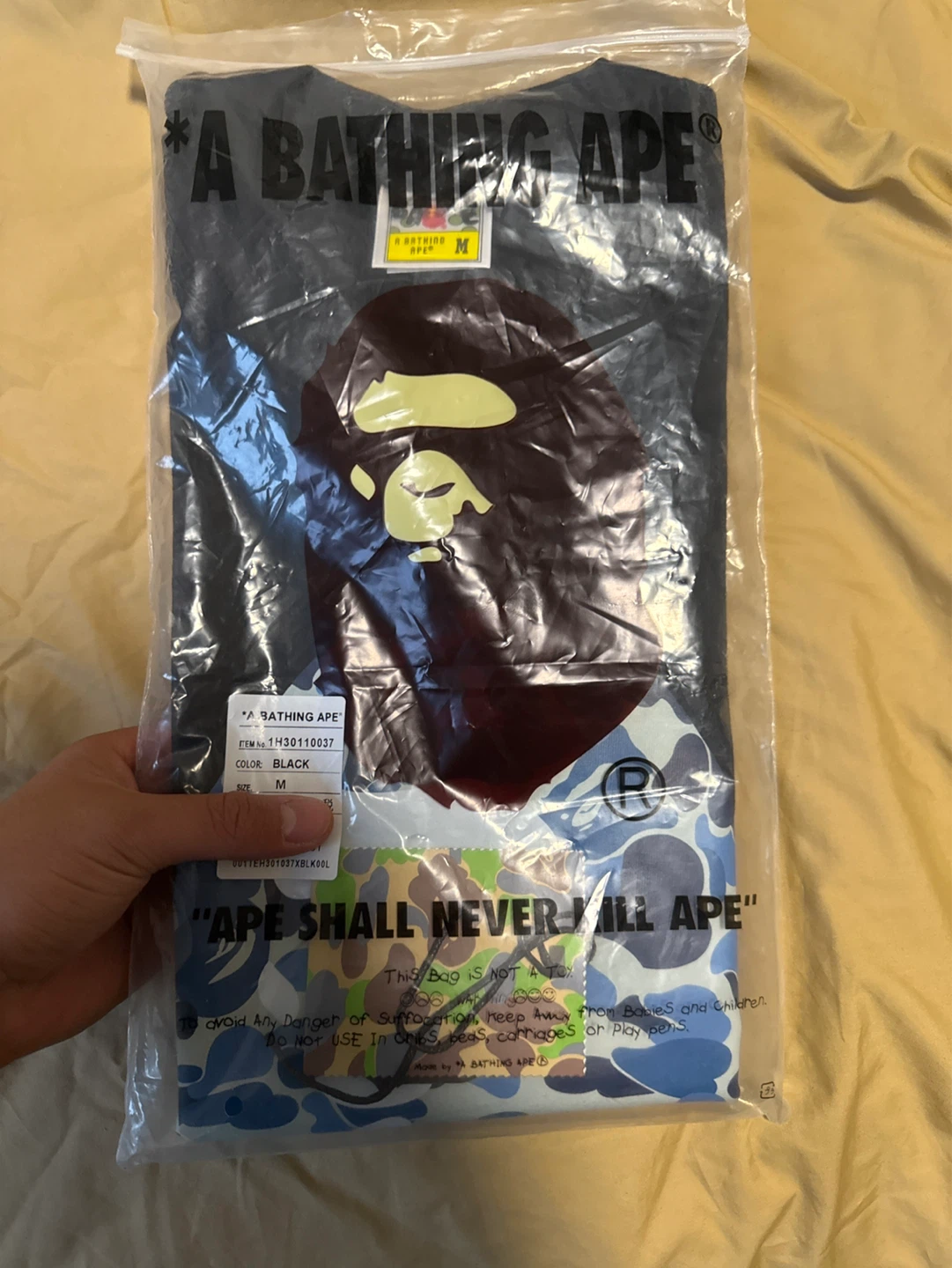 A Bathing Ape T-Shirt - Blue Camo Ape Head