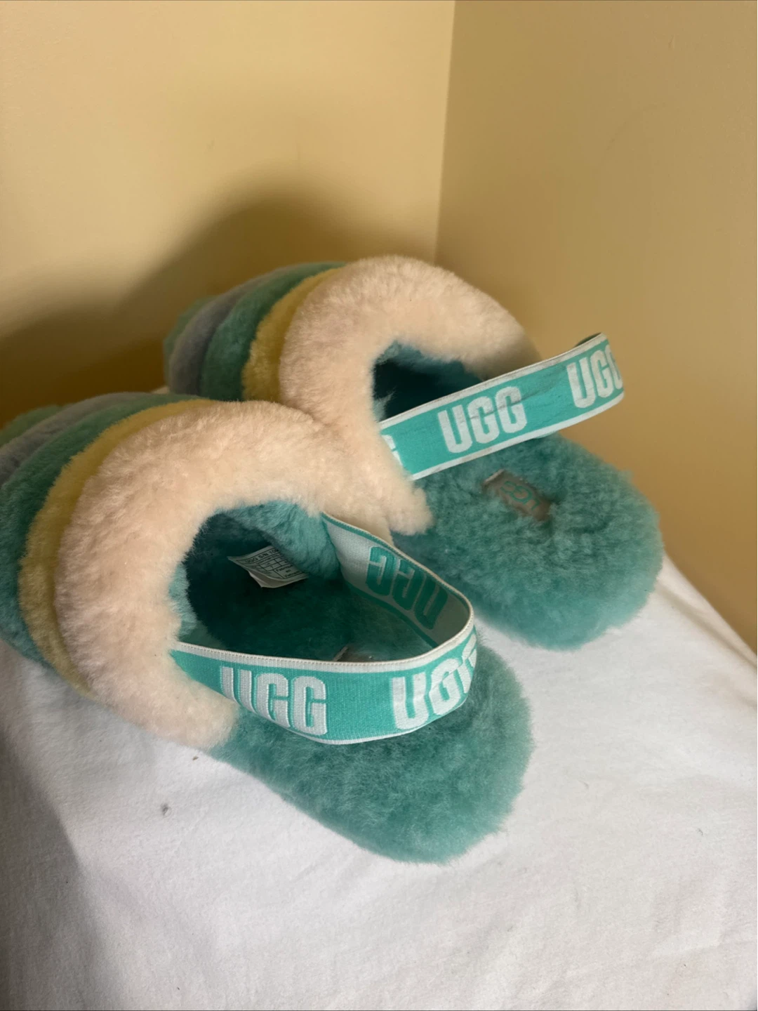 UGG Fluff Yeah Slide Rainbow Slippers - photo 3