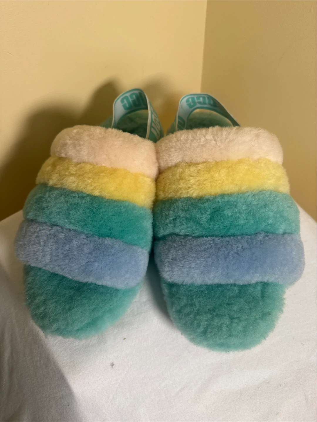 UGG Fluff Yeah Slide Rainbow Slippers