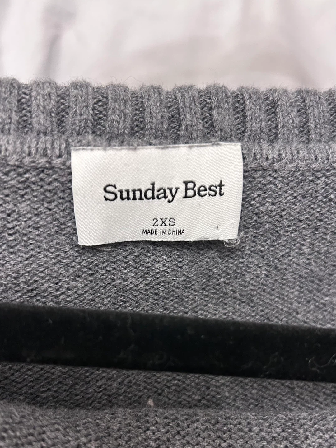 Sunday Best Grey Off-the-Shoulder Sweater 2XS - photo 2