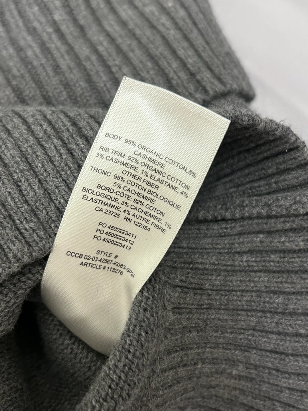 Sunday Best Grey Off-the-Shoulder Sweater 2XS - photo 3