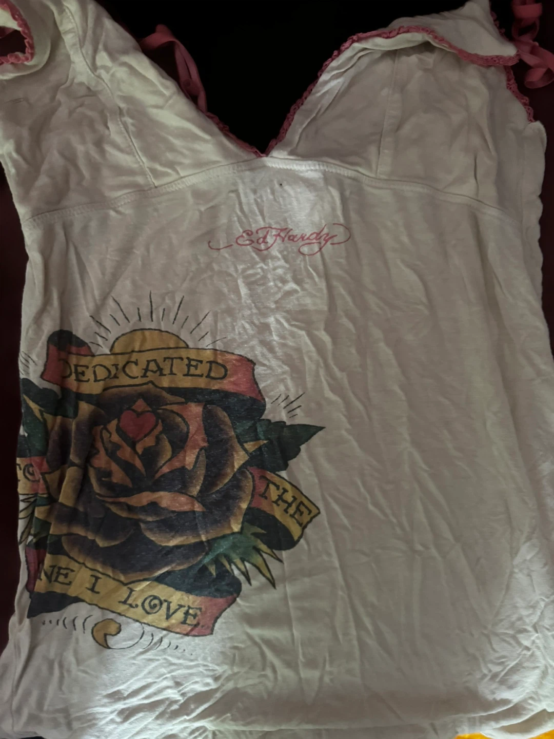 Vintage 90’s Ed Hardy Rose Graphic Tank Top