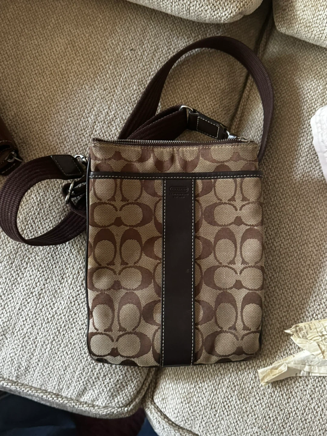 Coach Signature Monogram Crossbody Bag