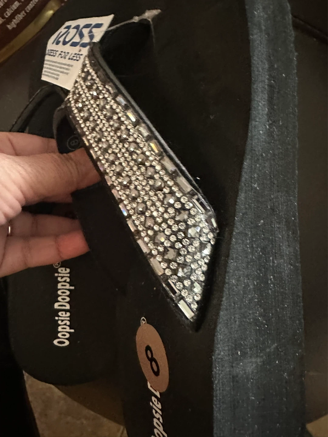 Oopsie Doopsie Embellished Flip Flops - Size 8 - photo 3