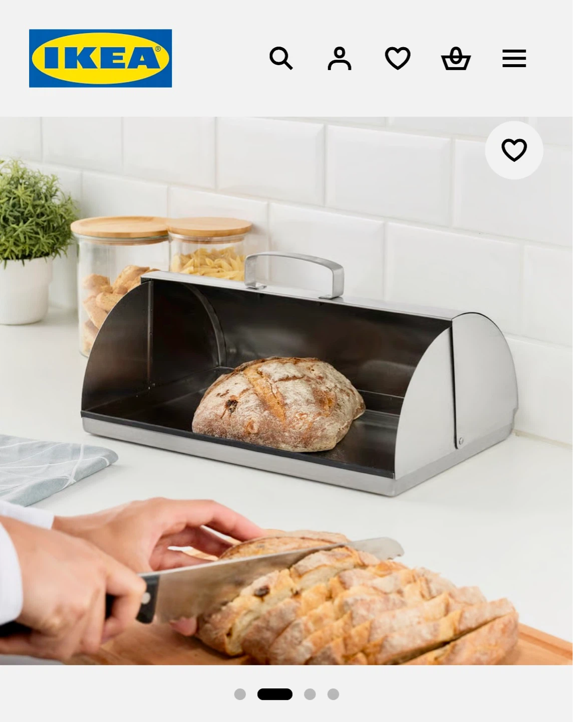 IKEA ORDNING Stainless Steel Bread Box - photo 5