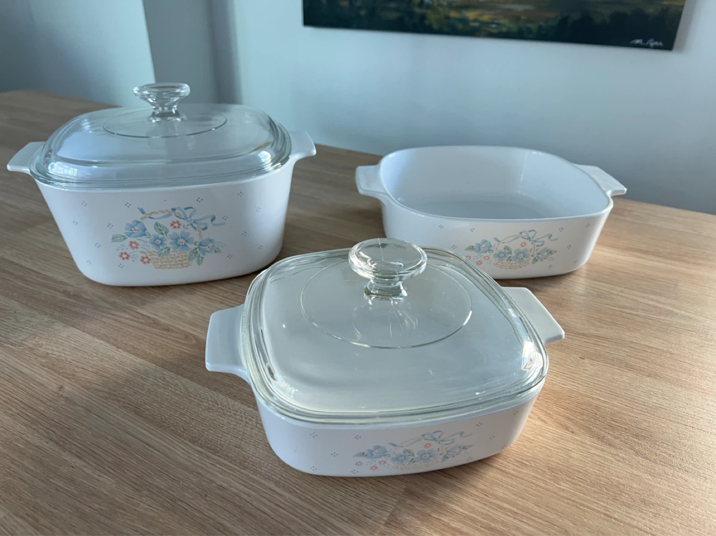 Vintage CorningWare Set with Lids