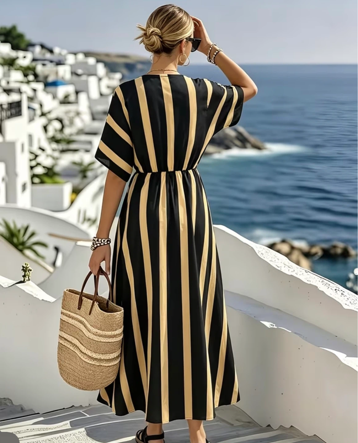 Women's Striped Maxi Dress - photo 3