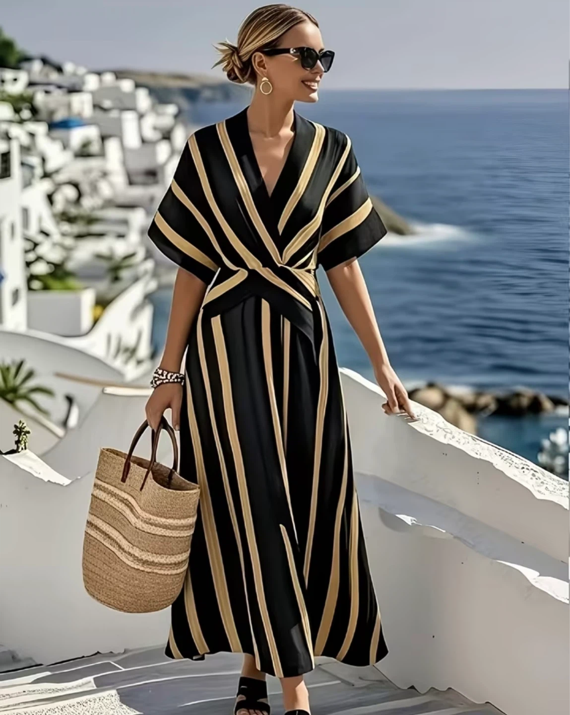 Women's Striped Maxi Dress - photo 5