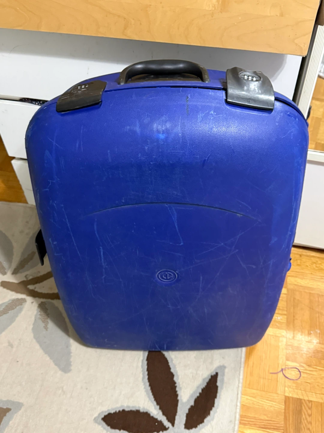 30 inch Blue Hard Shell Rolling Suitcase $15