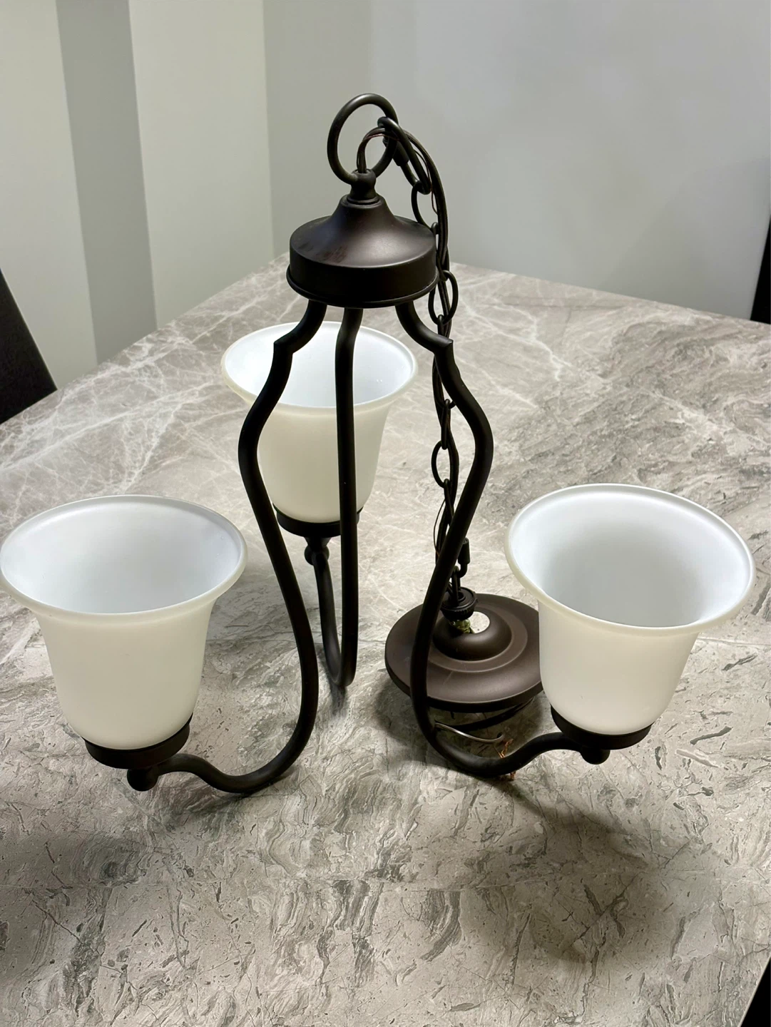 3-Lights Black Chandelier light fixture