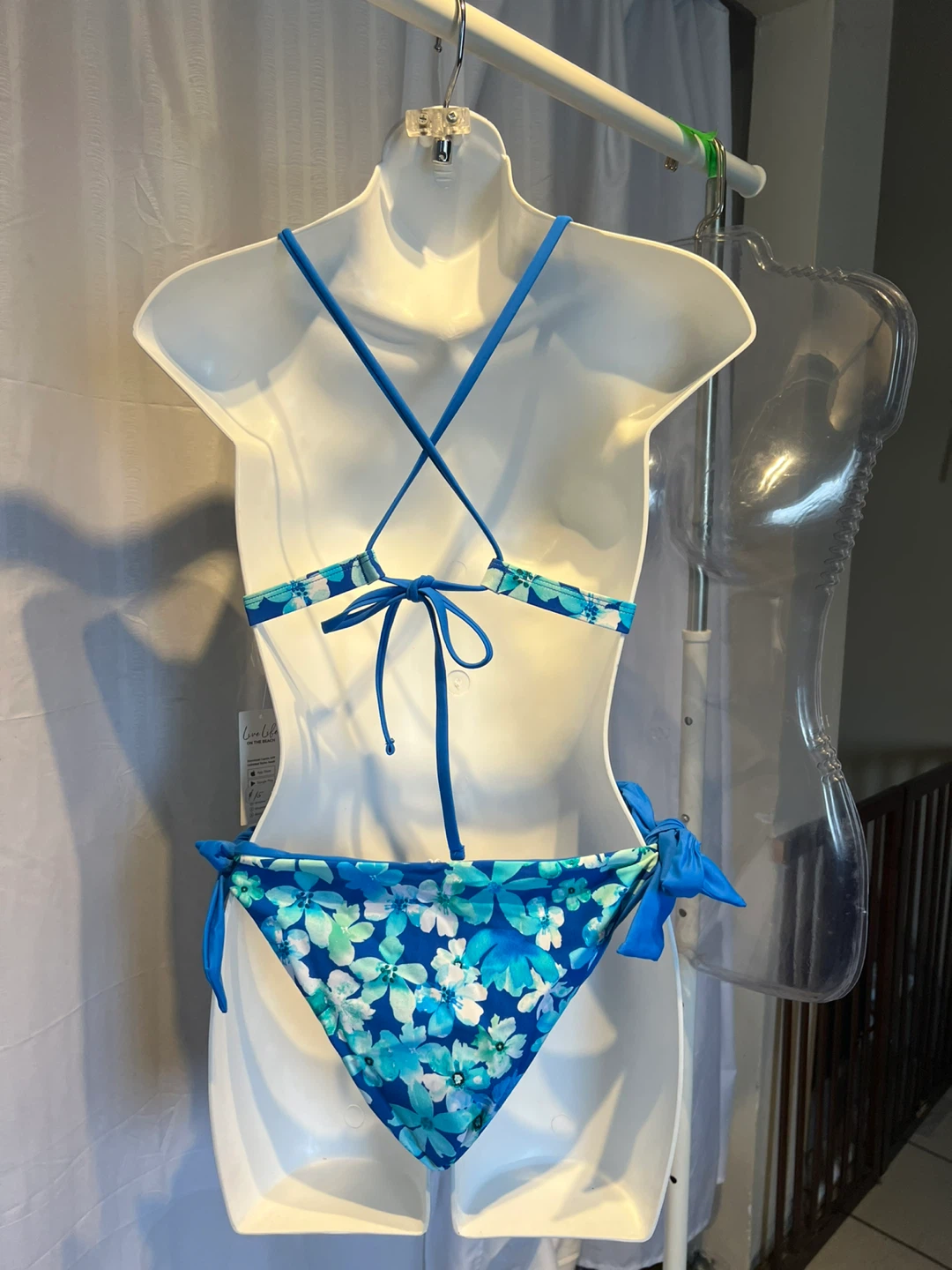 (New) Blue Floral Bikini Set- M - photo 2