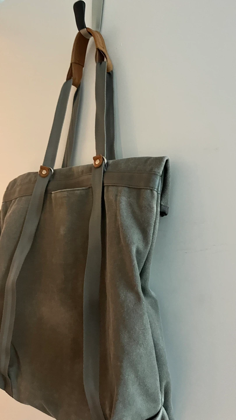 QWSTION Canvas Tote Bag / Shoulder Bag – Grey - photo 4