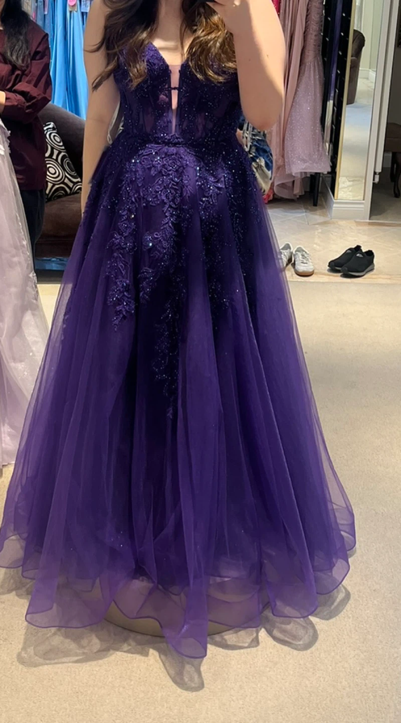 Lisa’s bridal brend Purple prom dress + grad white dress - photo 2