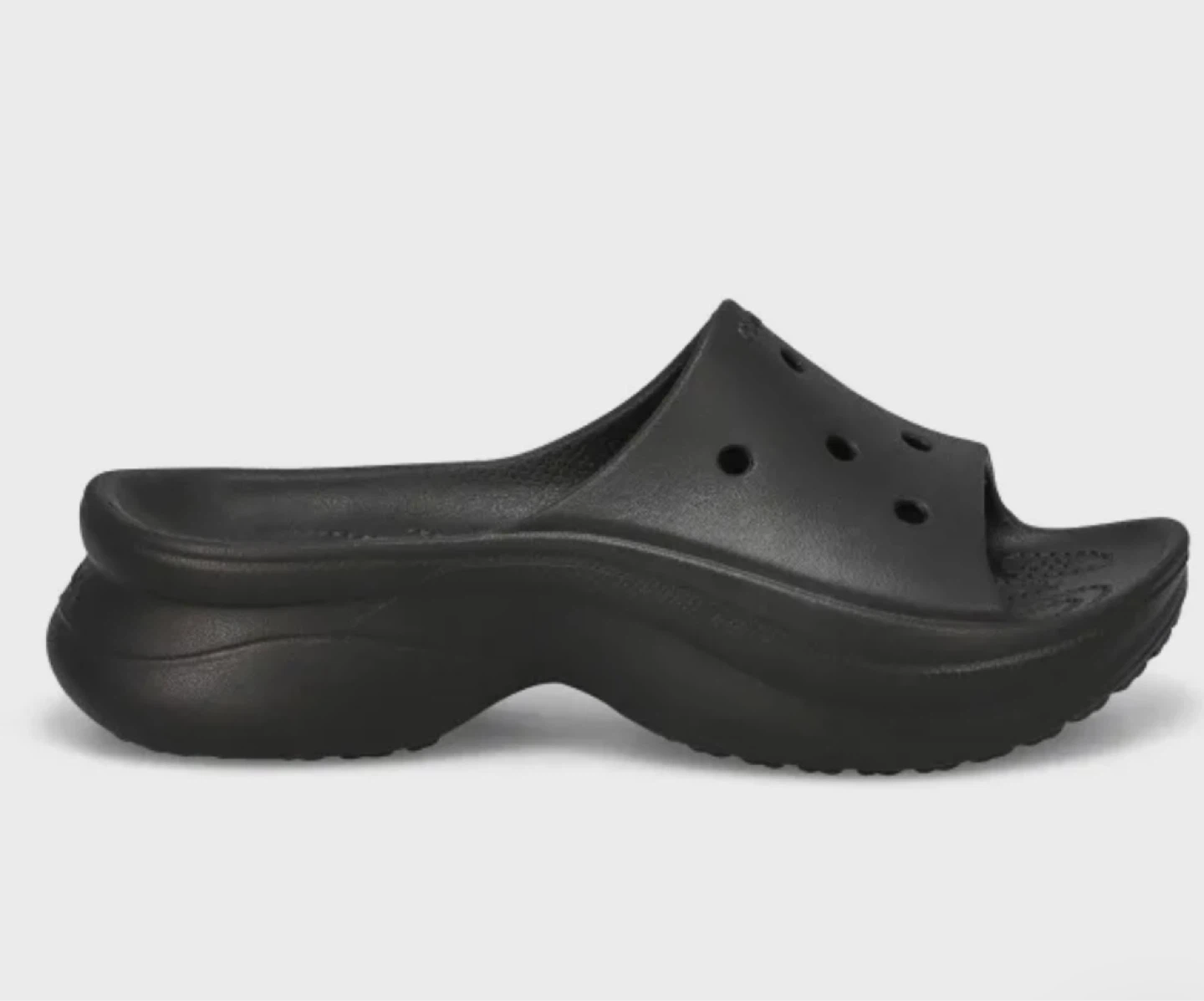 Black Crocs Platform Slides - photo 3