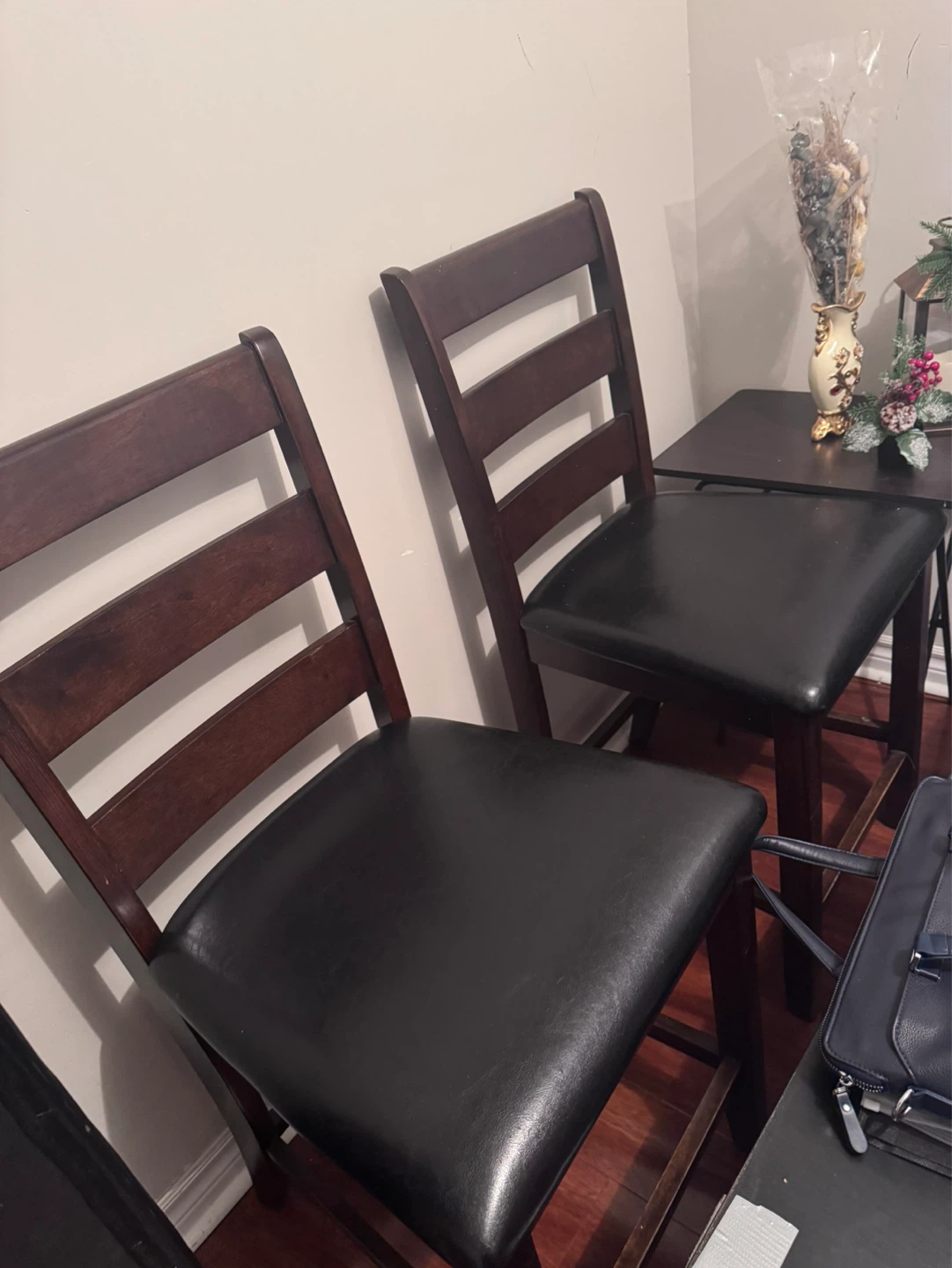 Wooden Counter Height Chairs - Set of 4