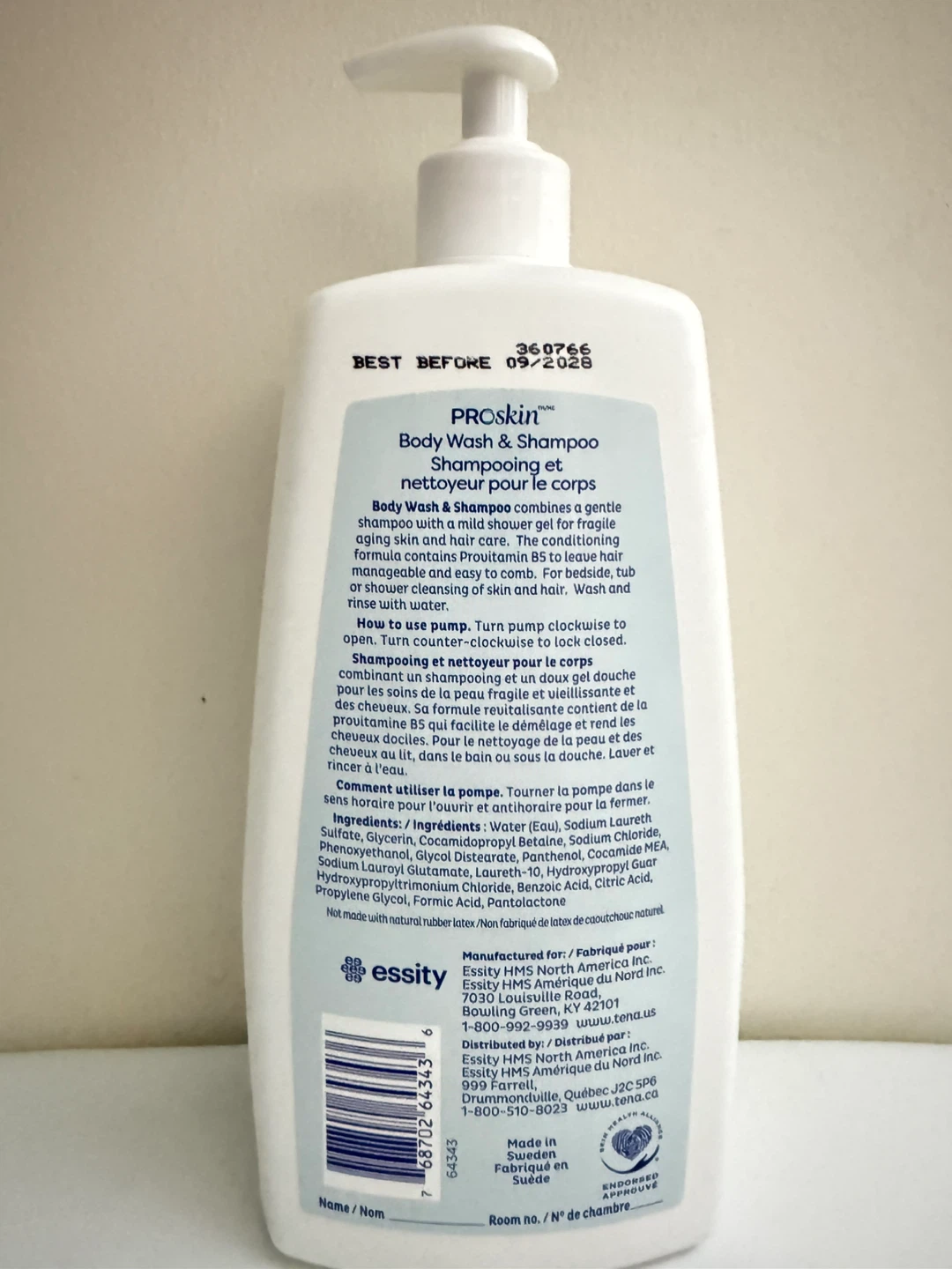 TENA Proskin Body Wash & Shampoo 33.8 fl oz - photo 3