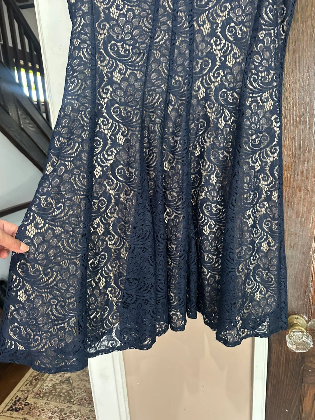Danny & Nicole Navy Lace Dress Size 16 - photo 4