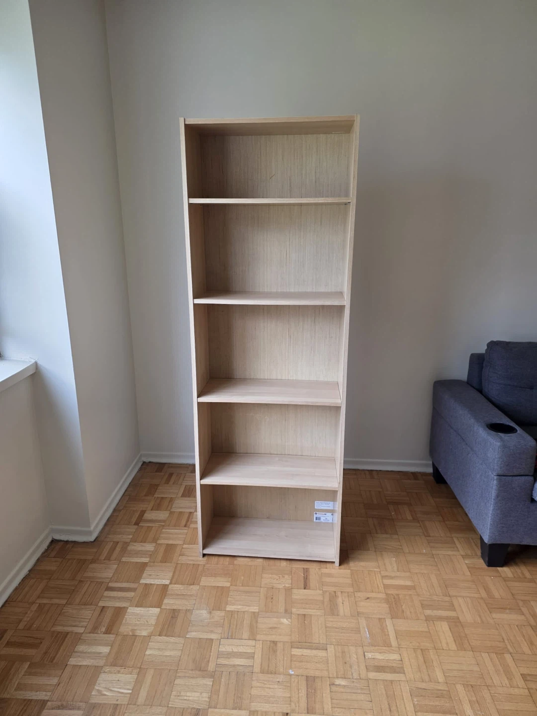 IKEA Tall 5-Shelf Bookcase - Light Wood Tone - photo 2