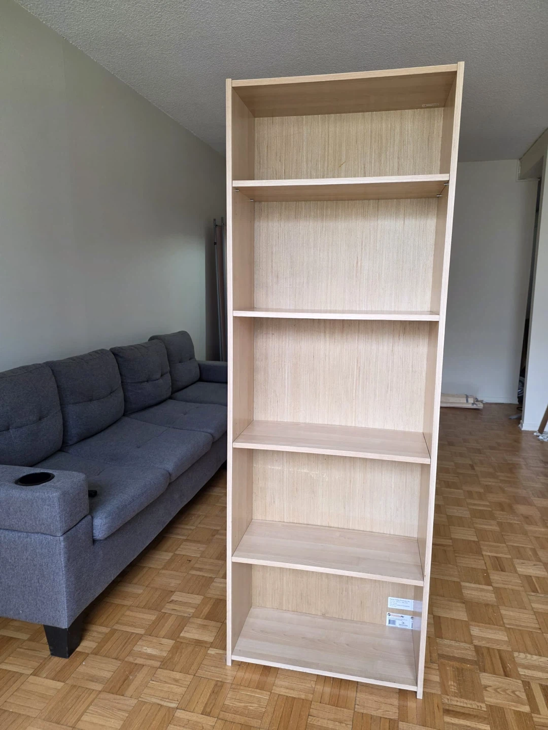 IKEA Tall 5-Shelf Bookcase - Light Wood Tone - photo 3