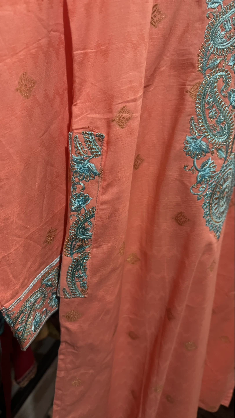 Ideas Pret Coral Kurti with Blue Embroidery - XS - photo 5
