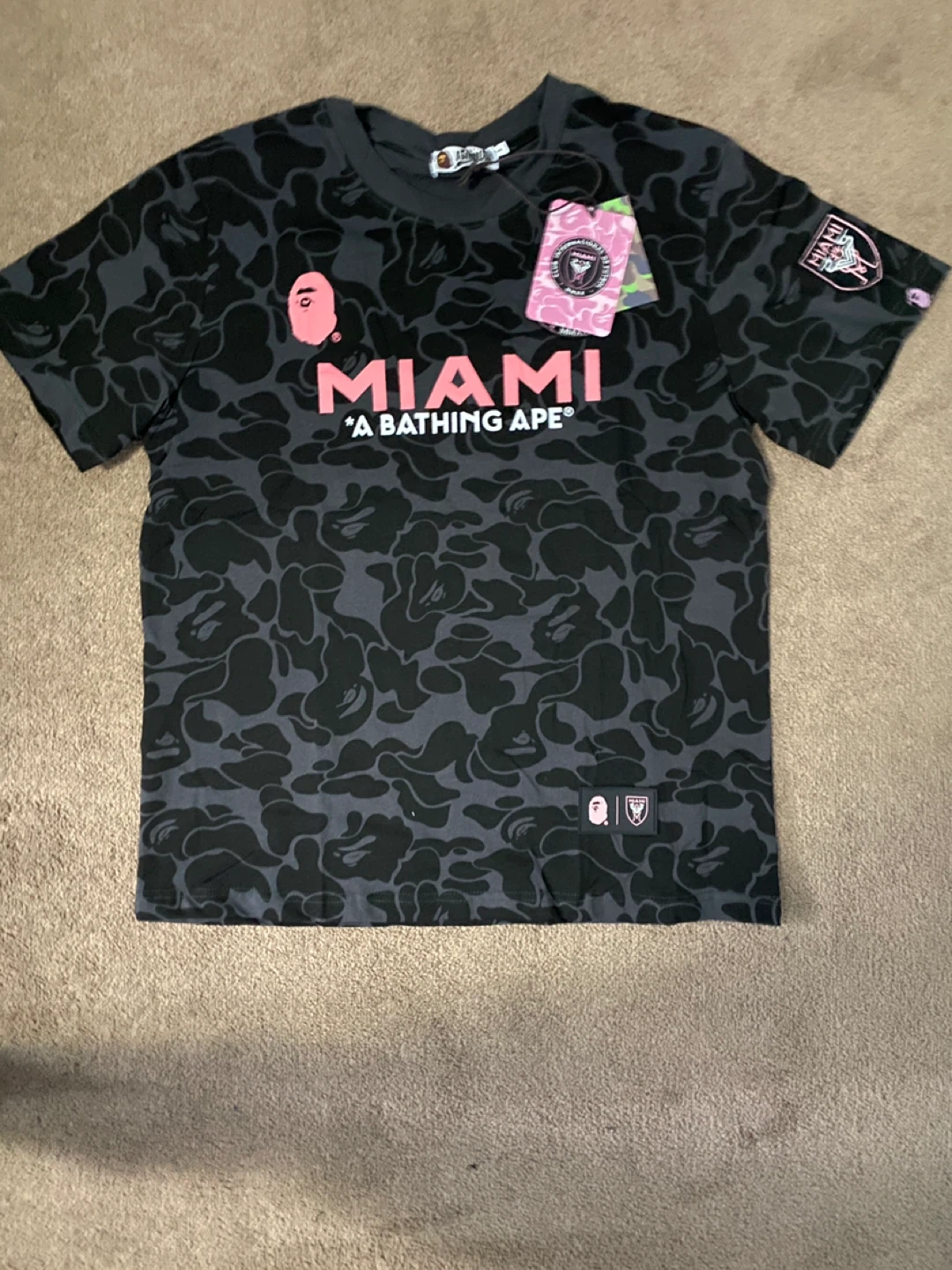 A Bathing Ape BAPE Miami Football T-Shirt