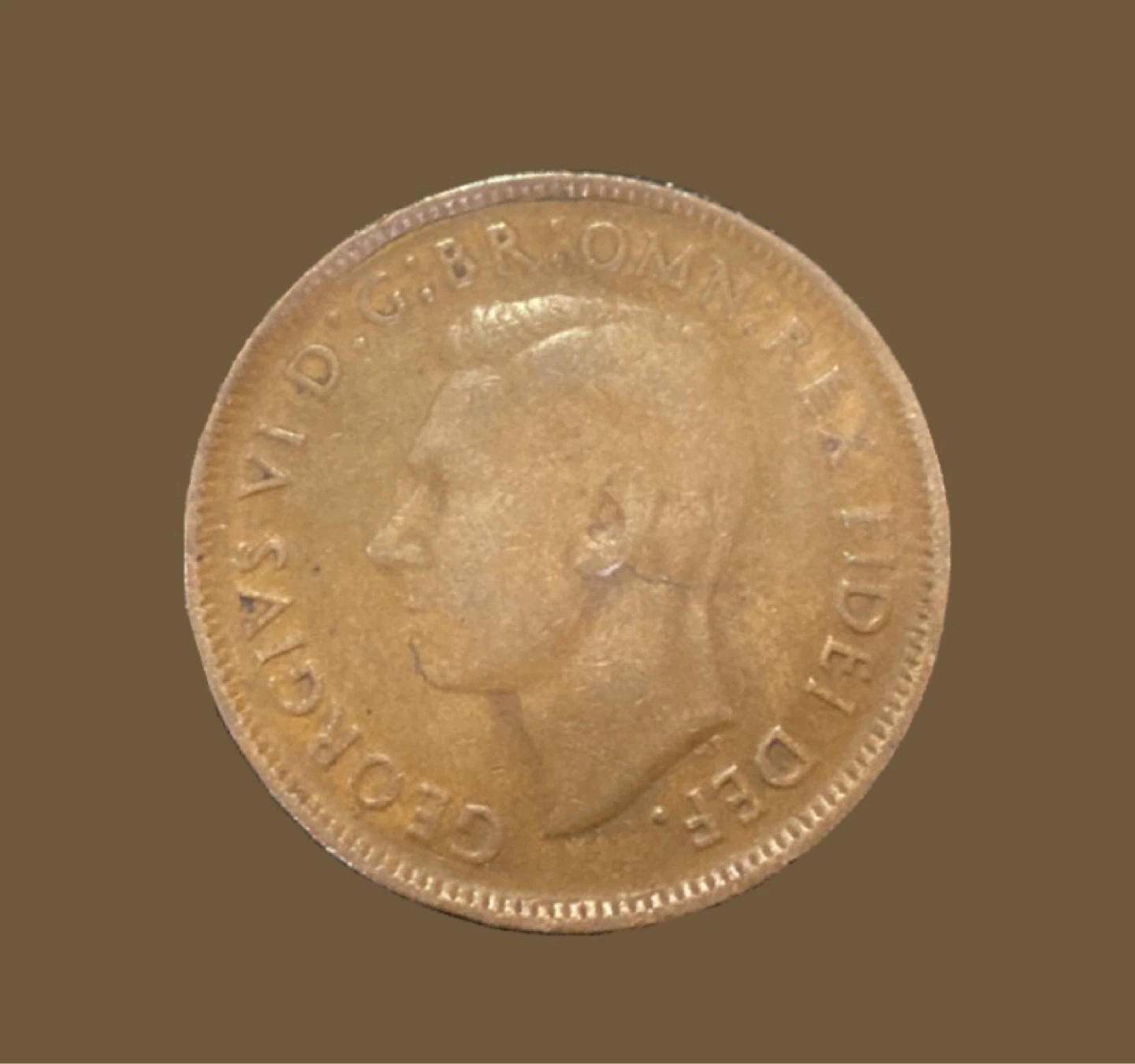 1950 Australia Half Penny Coin