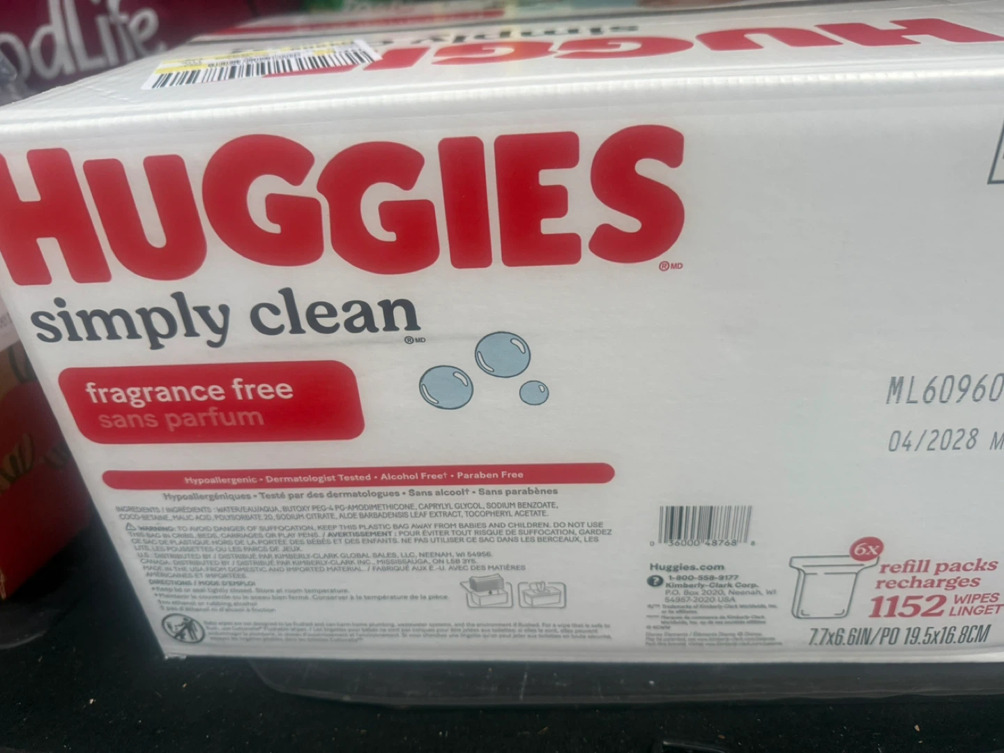 Huggies Simply Clean Fragrance-Free Wipes (1152 Count)